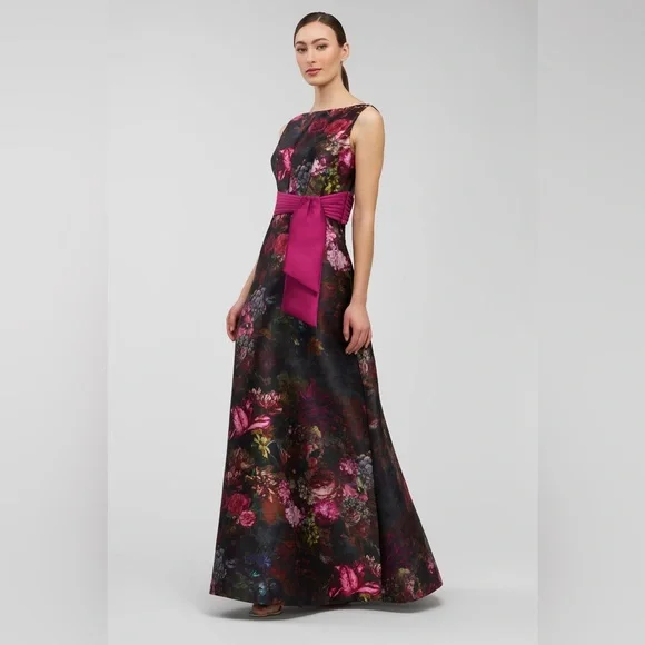 new Kay Unger Nicoletta gown in Mulberry multi combo